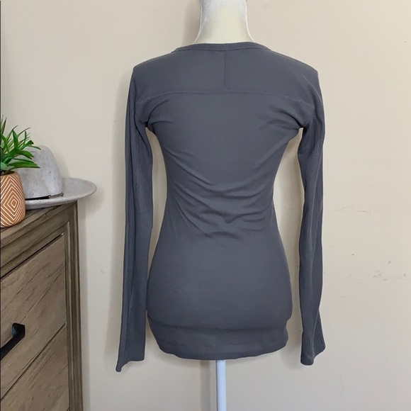 t by alexander wang • long sleeve henley tee - Picture 2 of 8